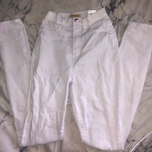 All white; torn at the knee APHRODITE size 7 jean